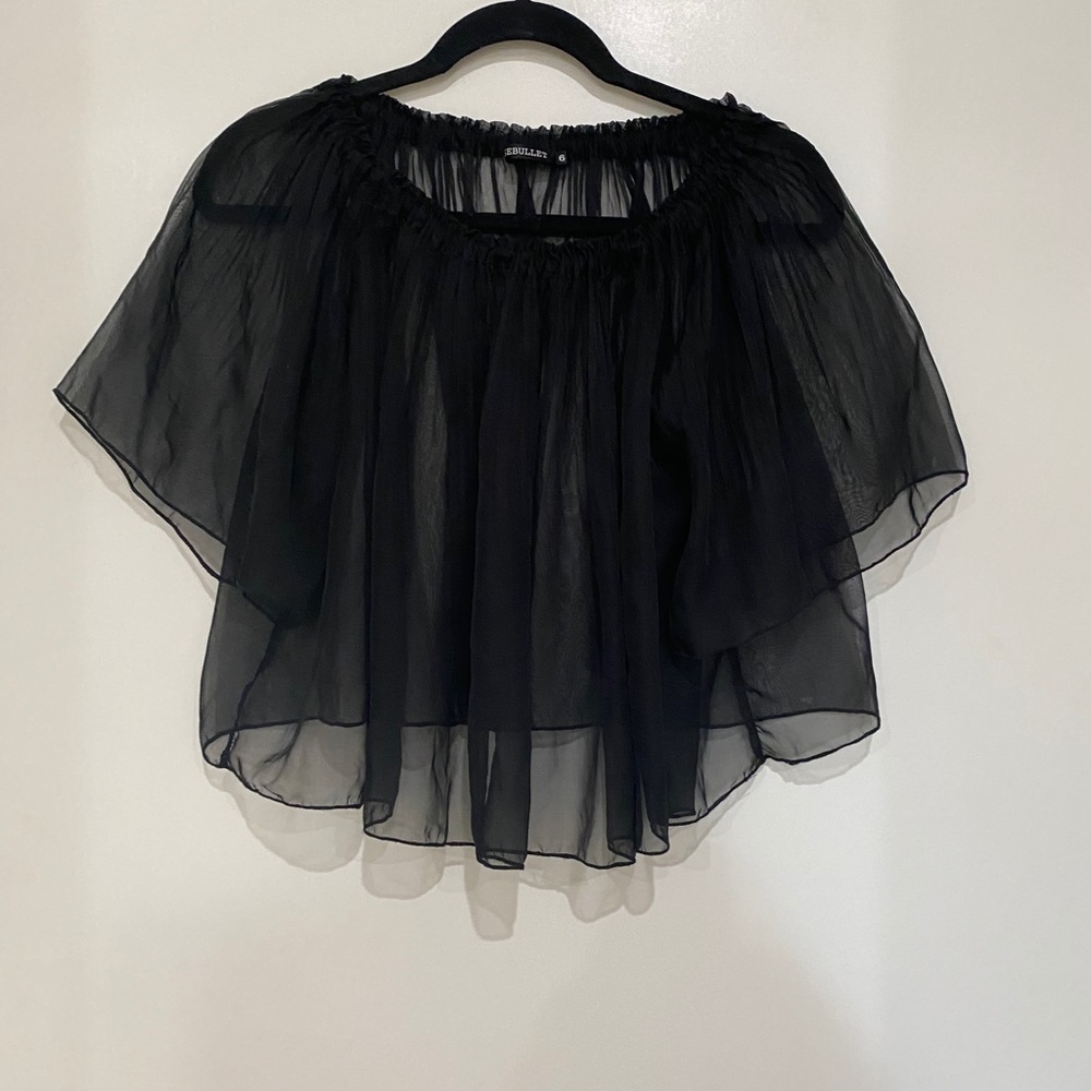 Free People black sheer shirt